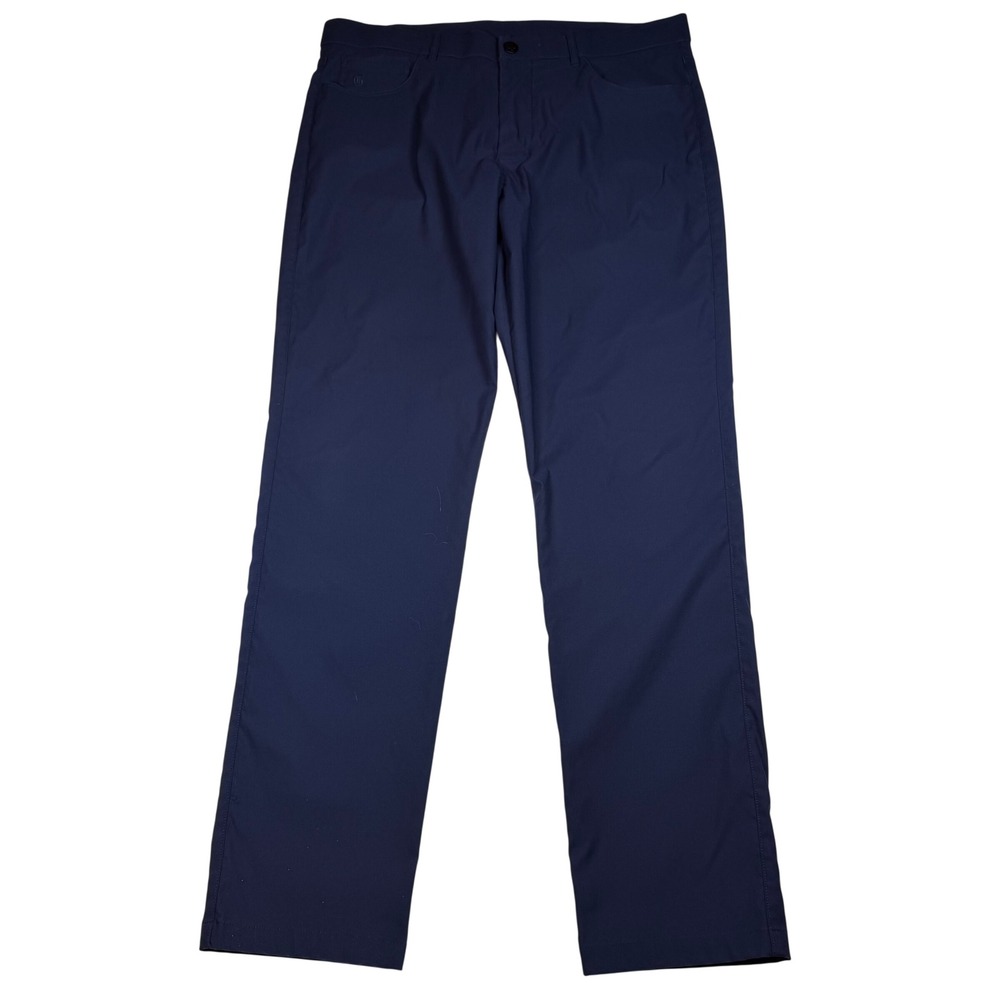 Greyson Montauk Mens Navy Blue Performance Golf Trousers Pants 36x32 RN155960